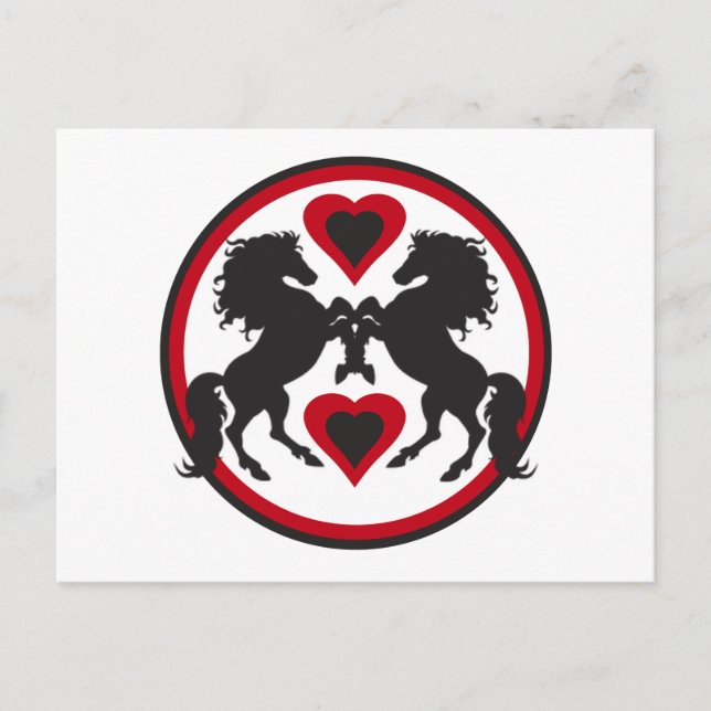 HORSES KÄRLEK DANCE VYKORT (Framsida)