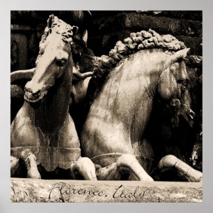 Horses of Florence Print Poster