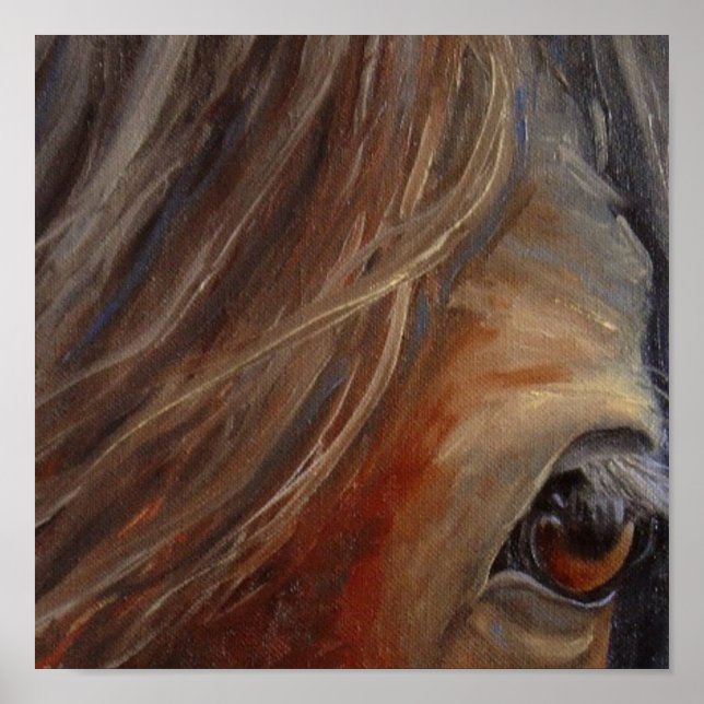 Horses Öga Fine Art Print Poster (Framsidan)