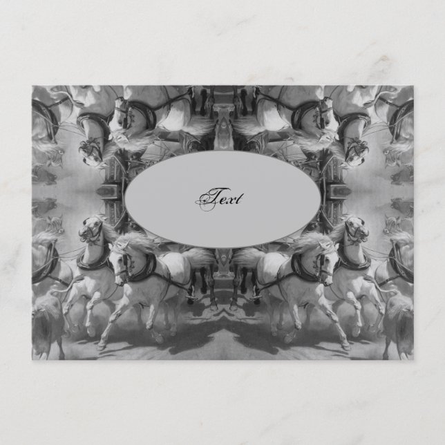 Horses –Pferde – Marmor Marmo marble marbre Tilläggskort (Framsida)