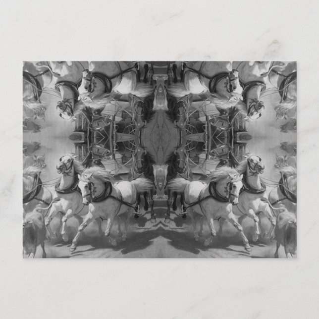 Horses –Pferde – Marmor Marmo marble marbre Tilläggskort (Framsida)