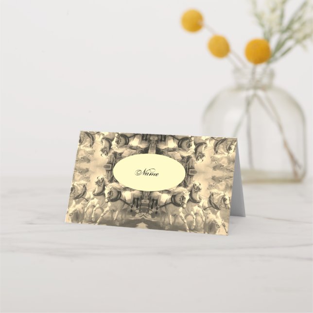 Horses –Pferde – Namen Placeringskort (Framsida)