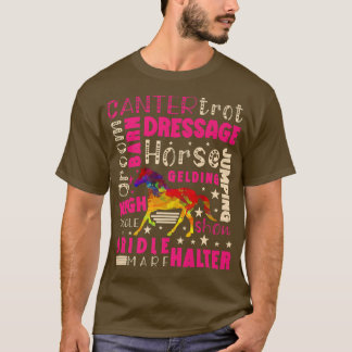 Horses Pony Horseback Ride Canter Trot Dressage Sp T Shirt