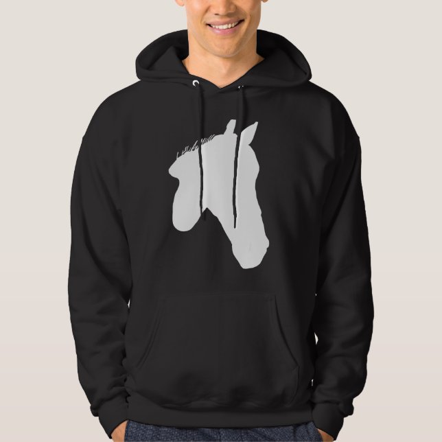 Horses Print Horse Motif Riding Silhouette Childre Hoodie (Framsida)