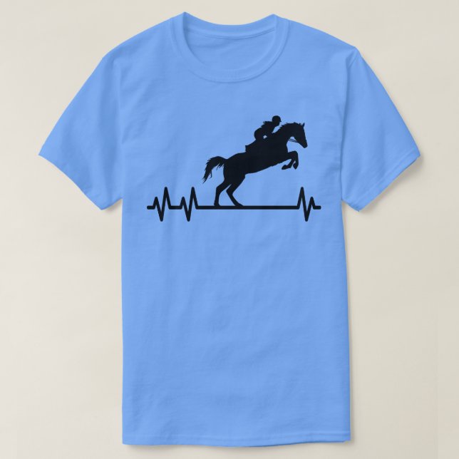 Horses Pulse Rider Heartslag Equestrian T Shirt (Design framsida)