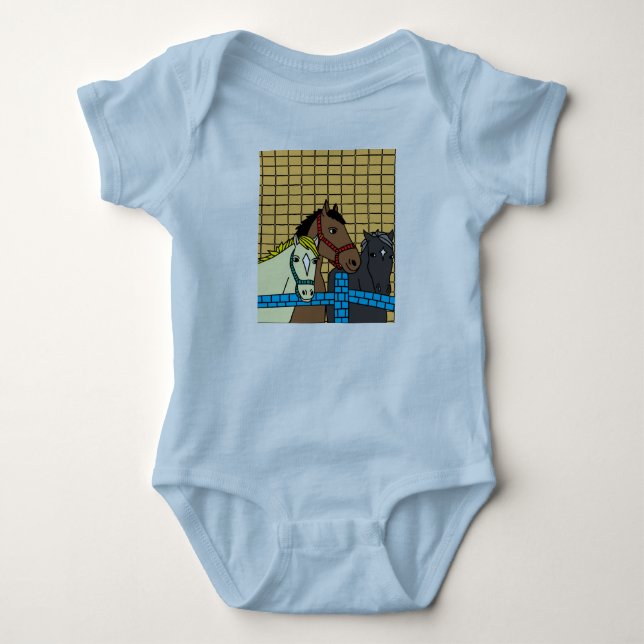 Horses Rider Pony Girl T Shirt (Framsida)