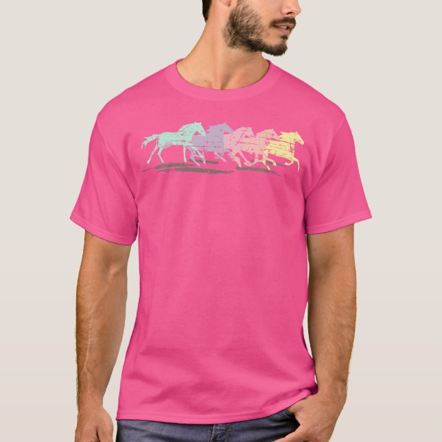 Horses Running Mustangs T Shirt (Framsida)