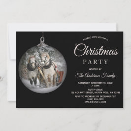 Horses & Rustic Wood Family God Party Inbjudningar