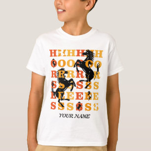 Horses Stallion Colorful Cute T Shirt