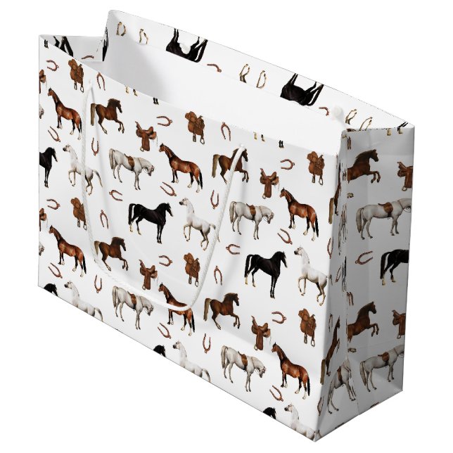 Horses Watercolor Horseshoe Horse Saddles (Framsidan Vinklad)