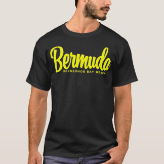 Horseshoe Bay Beach Bermuda gult Text Premium T Shirt