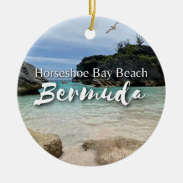 Horseshoe Bay Beach Bermuda Julgransprydnad Keramik