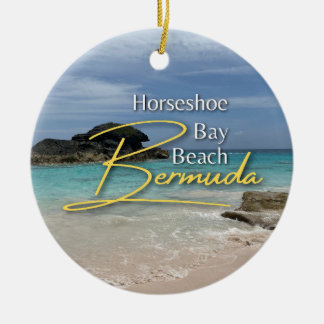 Horseshoe Bay Beach Bermuda Julgransprydnad Keramik