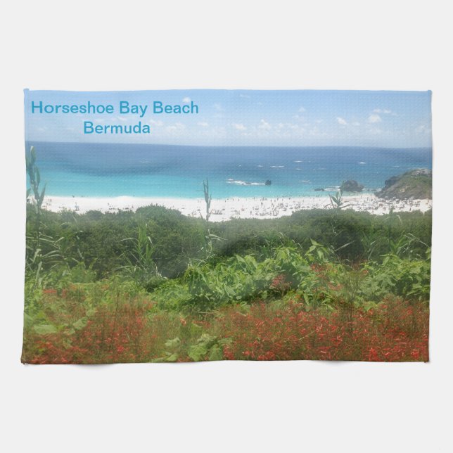 Horseshoe Bay Beach, Bermuda Kökshandduk (Horisontell)