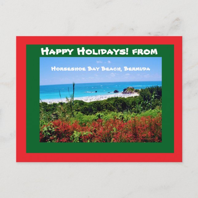 Horseshoe Bay Beach, Bermuda Postcard Helg Vykort (Framsida)