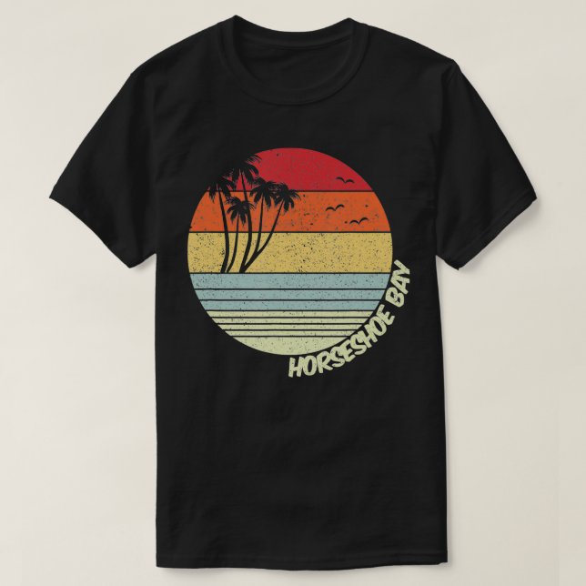 Horseshoe Bay Bermuda Beach Vacation Souvenir T Shirt (Design framsida)