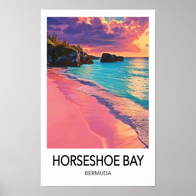 Horseshoe Bay Bermuda Travel Poster (Framsidan)