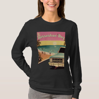 Horseshoe Bay Retro Beach Vacation Souvenir Surf T Shirt