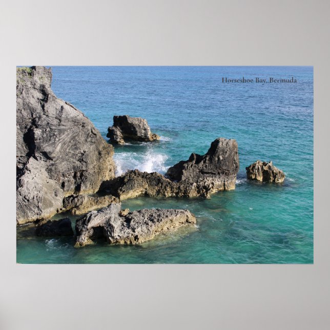 Horseshoe Bay Sten Formations, Bermuda Poster (Framsidan)