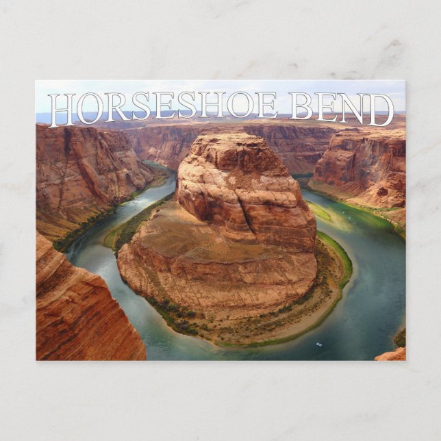 Horseshoe Bend Arizona Glen Canyon vykort (Framsida)