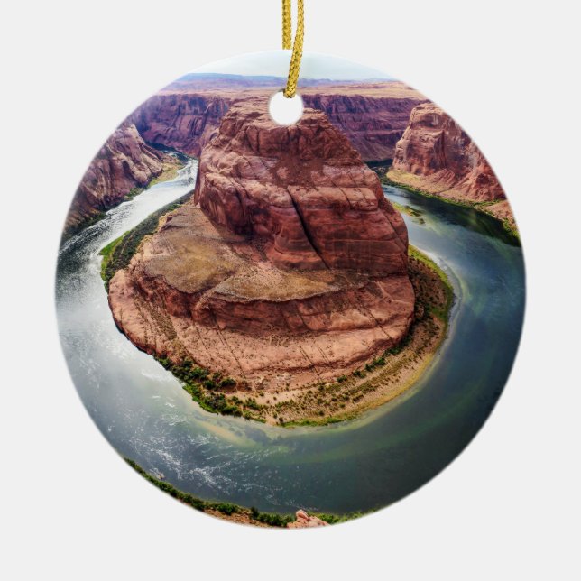 Horseshoe Bend, Arizona Julgransprydnad Keramik (Framsidan)