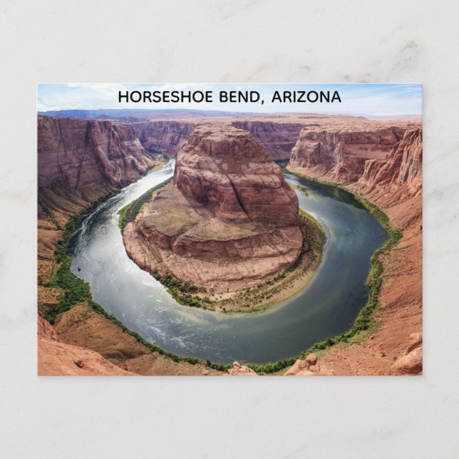 Horseshoe Bend Arizona Travel Photo Vykort (Framsida)