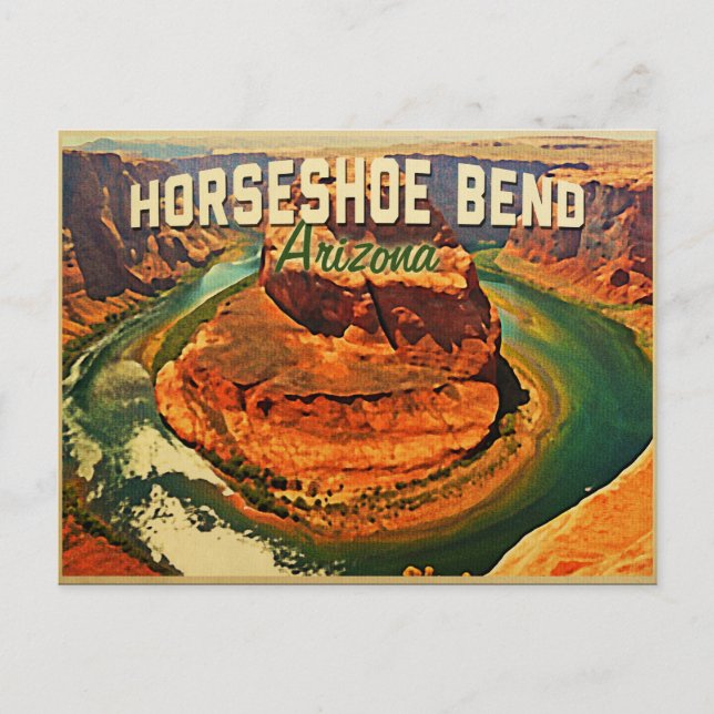 Horseshoe Bend Arizona Vykort (Framsida)
