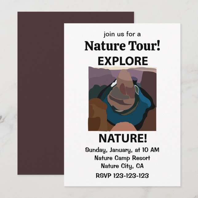 Horseshoe Bend Explore Nature Horseshoe Bend Inbjudningar (Fram/baksida)