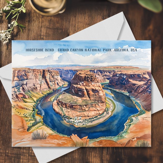 Horseshoe Bend Grand Canyon nationalpark Vykort (Horseshoe Bend Grand Canyon National Park Postcard)
