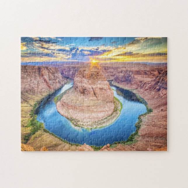 Horseshoe Bend, Page, Arizona, Förenade Stater Pussel (Horisontell)