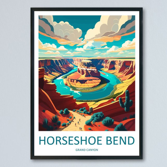 Horseshoe Bend Resemålning Väggtillbehör Horseshoe Poster (Skapare uppladdad)