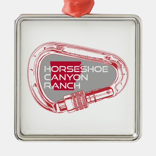 Horseshoe Canyon Ranch Arkansas klättrande Carabin Julgransprydnad Metall (Framsidan)