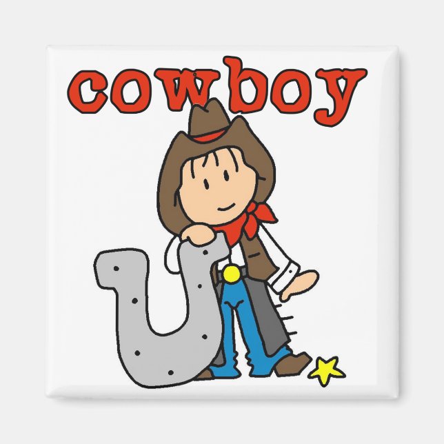 Horseshoe Cowboy Tshirts och Gifts Magnet (Framsidan)
