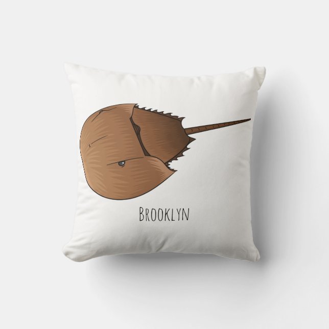 Horseshoe crab cartoon illustration kudde (Framsida)