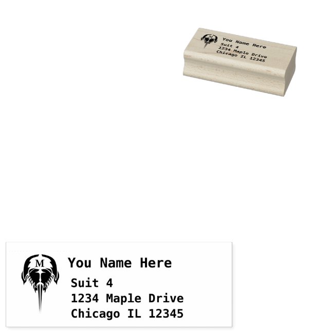 Horseshoe Crab i Tribal Tatto Stil Adress Stämpel (Stämplad)