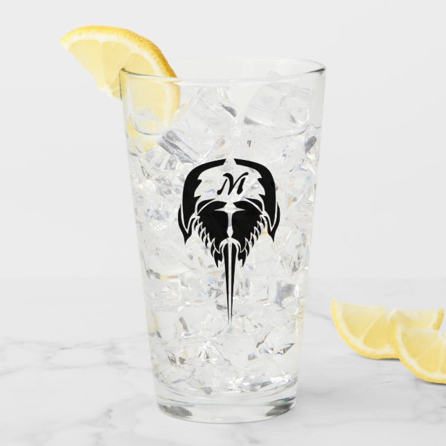 Horseshoe Crab in Tribal Tatto Stil Glaskopp (Framsida Ice)