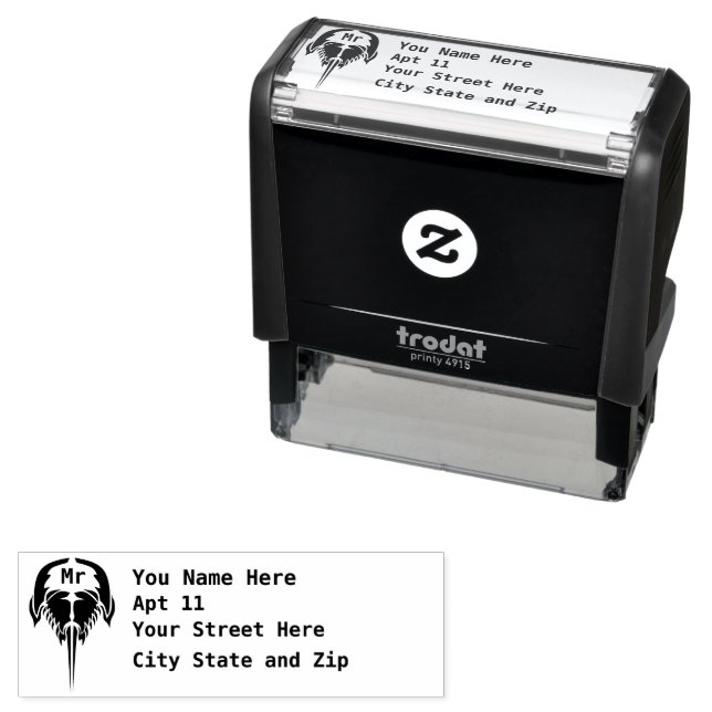 Horseshoe Crab in Tribal Tatto Stil Label Självfärgande Stämpel (In Situ)