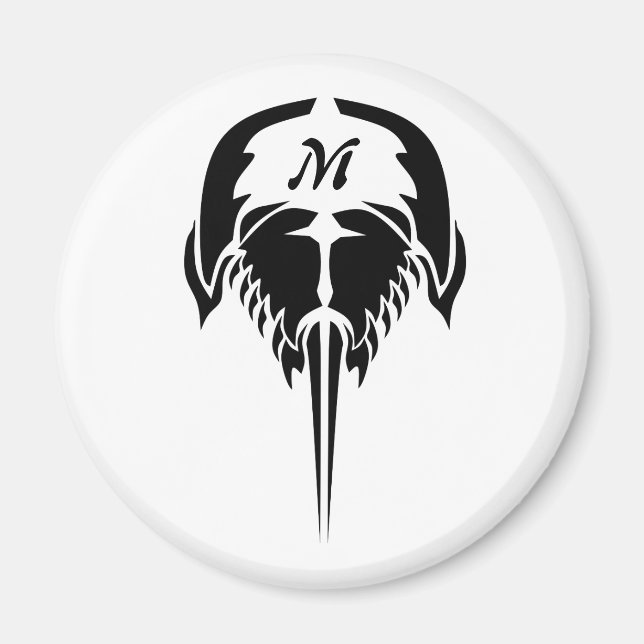 Horseshoe Crab in Tribal Tatto Stil Magnet (Framsidan)