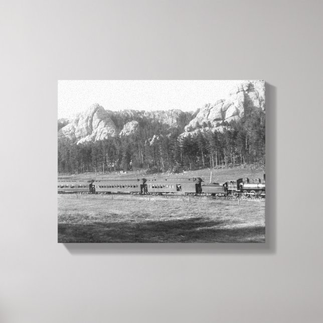 Horseshoe Curve på Burlington och Missouri Canvastryck (Framsida)