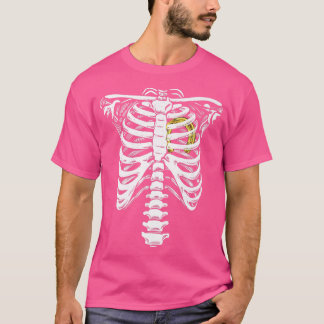 Horseshoe Heart Skeleton Rib Cage Kärlek Horses Sk T Shirt
