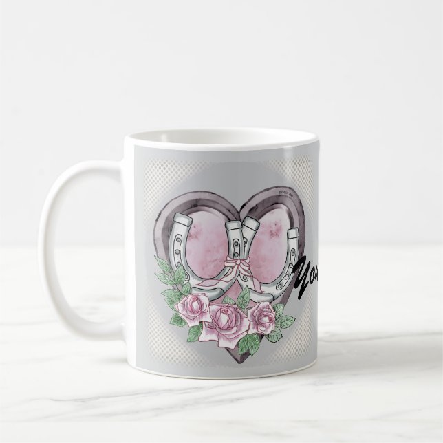 Horseshoe Hearts-muggar Kaffemugg (Vänster)