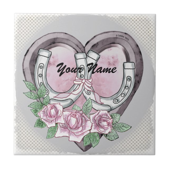 Horseshoe Hearts panel Kakelplatta (Framsidan)