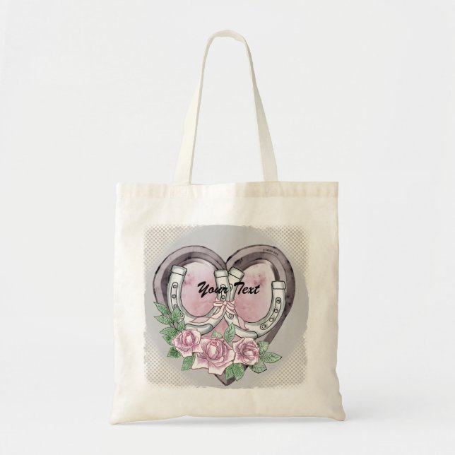 Horseshoe Hearts tote bags Tygkasse (Framsidan)