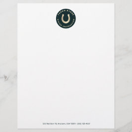 Horseshoe Horse Letterhead Brevhuvud