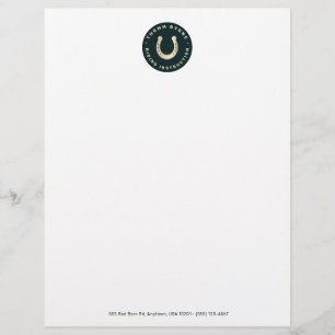 Horseshoe Horse Letterhead Brevhuvud