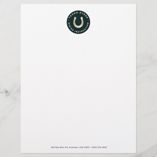 Horseshoe Horse Letterhead Brevhuvud (Framsida)