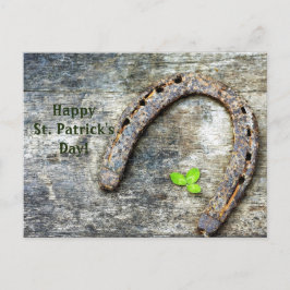 Horseshoe Klöver St. Patrick's Day Postcard Vykort