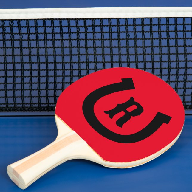 Horseshoe logotyp ping pong paddle for bord tennis pingisracket (Insitu)
