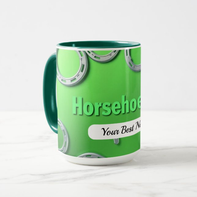 Horseshoe Luck Mug Custom Mugg (Framsida vänster)