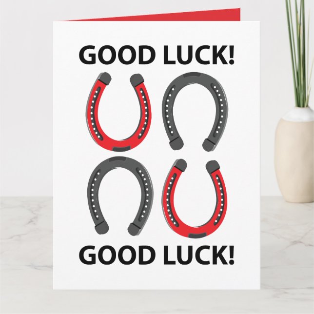 Horseshoe Lycka till Horseshoe Kort (Framsida)